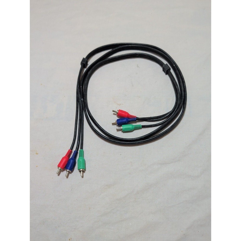 4ft 3 RCA Component Video Cable RCA Male to Male RGB Cord Round Black